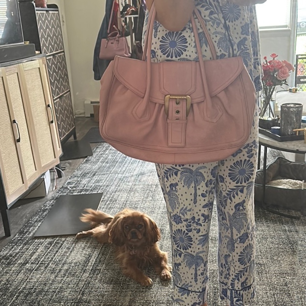 Celine Macadam Bubble Gum Pink Buckle Flap Leather Bag, unreal condition & price - Picture 3 of 13